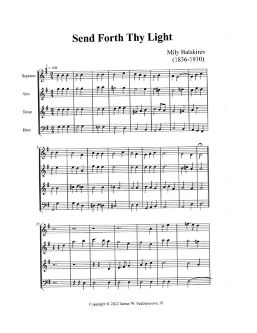 Send Forth Thy Light [SATB] 4-Part scores gallery preview page 2