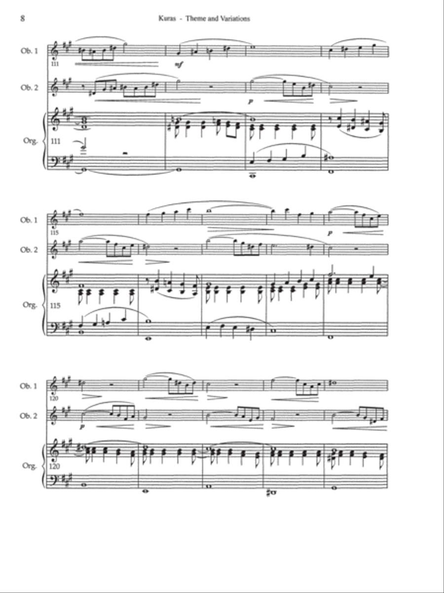 Theme and Variations Oboe scores gallery preview page 11