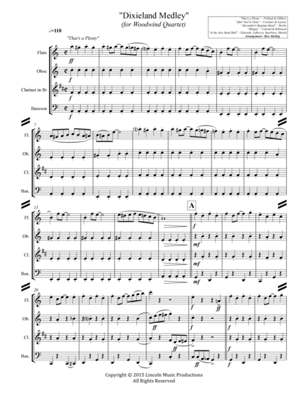 Dixieland Medley (for Woodwind Quartet) image number null