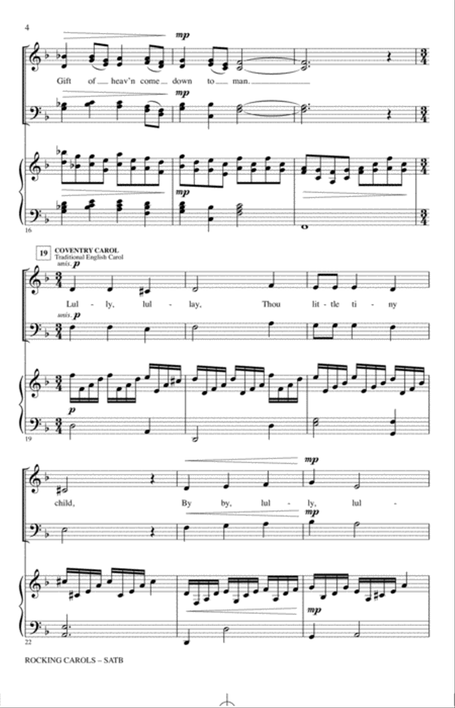 Rocking Carols 4-Part scores gallery preview page 3
