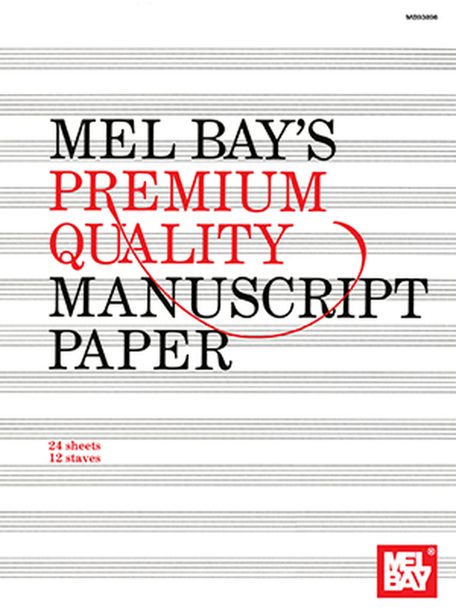 Premium Quality Manuscript Paper - 12 Staves Quire (24) Staff Paper scores gallery preview page 1