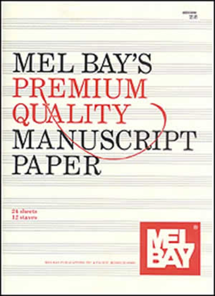 Book cover for Premium Quality Manuscript Paper Twelve-Stave Quire (24)