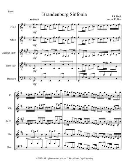 Brandenburg Sinfonia BWV 174 No. 1 image number null