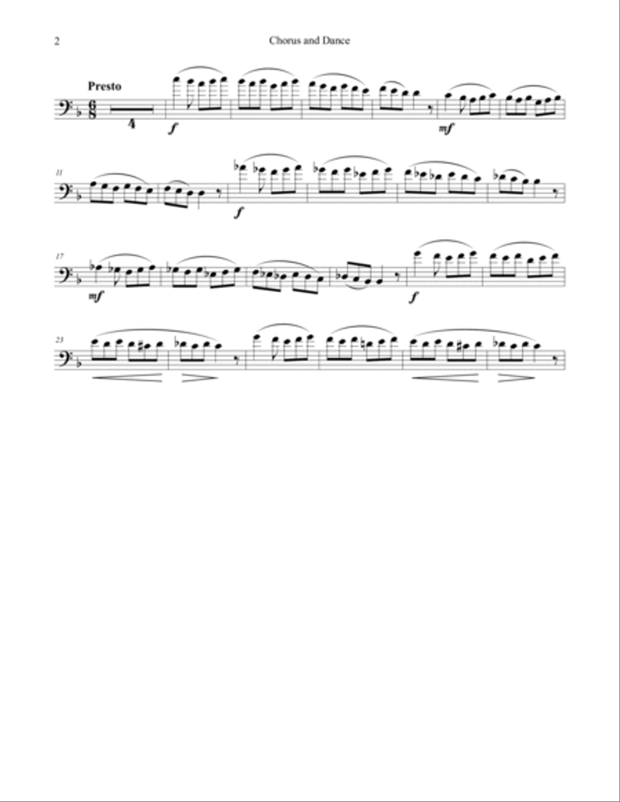 Chorus and Dance of the Polovetsian Maidens for Euphonium and Piano Choir scores gallery preview page 3