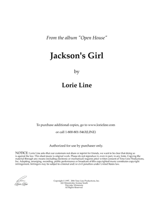 Book cover for Jackson's Girl