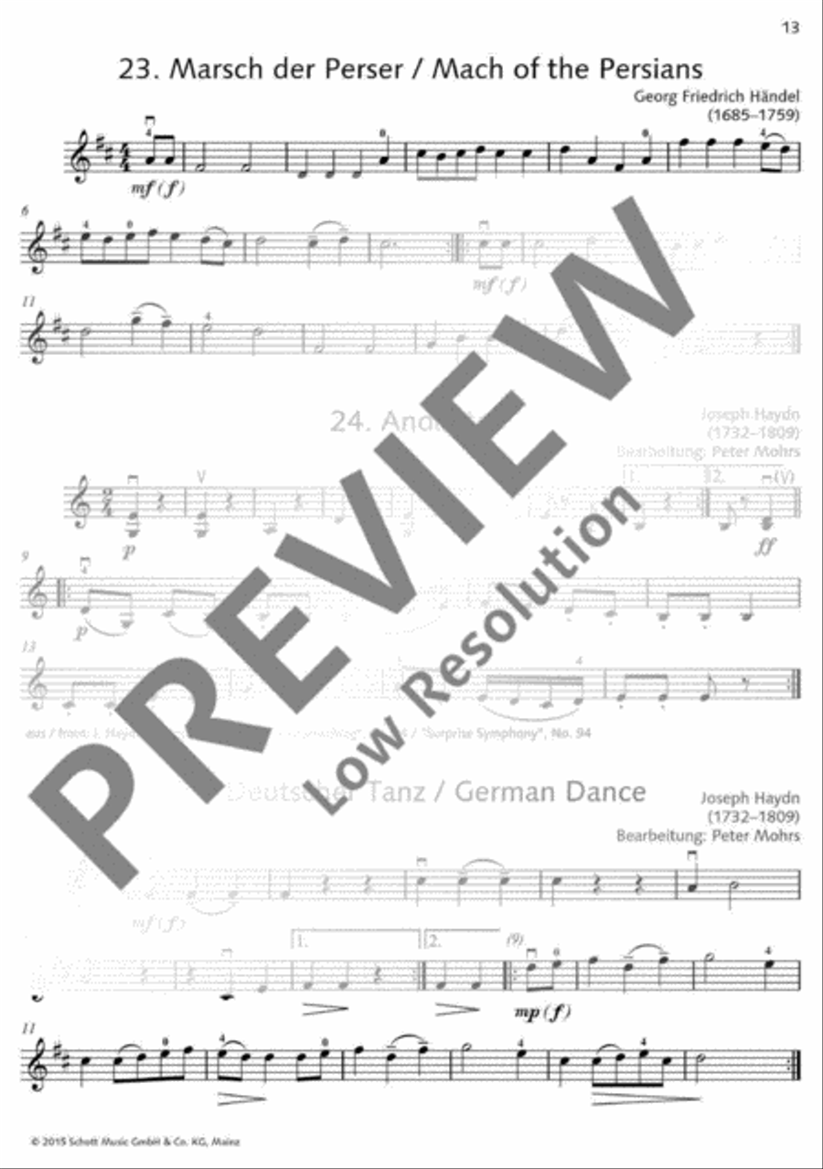 Classical Music for Children Violin scores gallery preview page 14