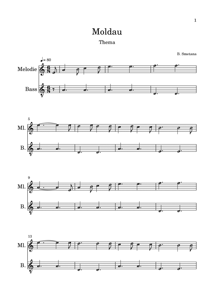 The Moldau Glockenspiel scores gallery preview page 1
