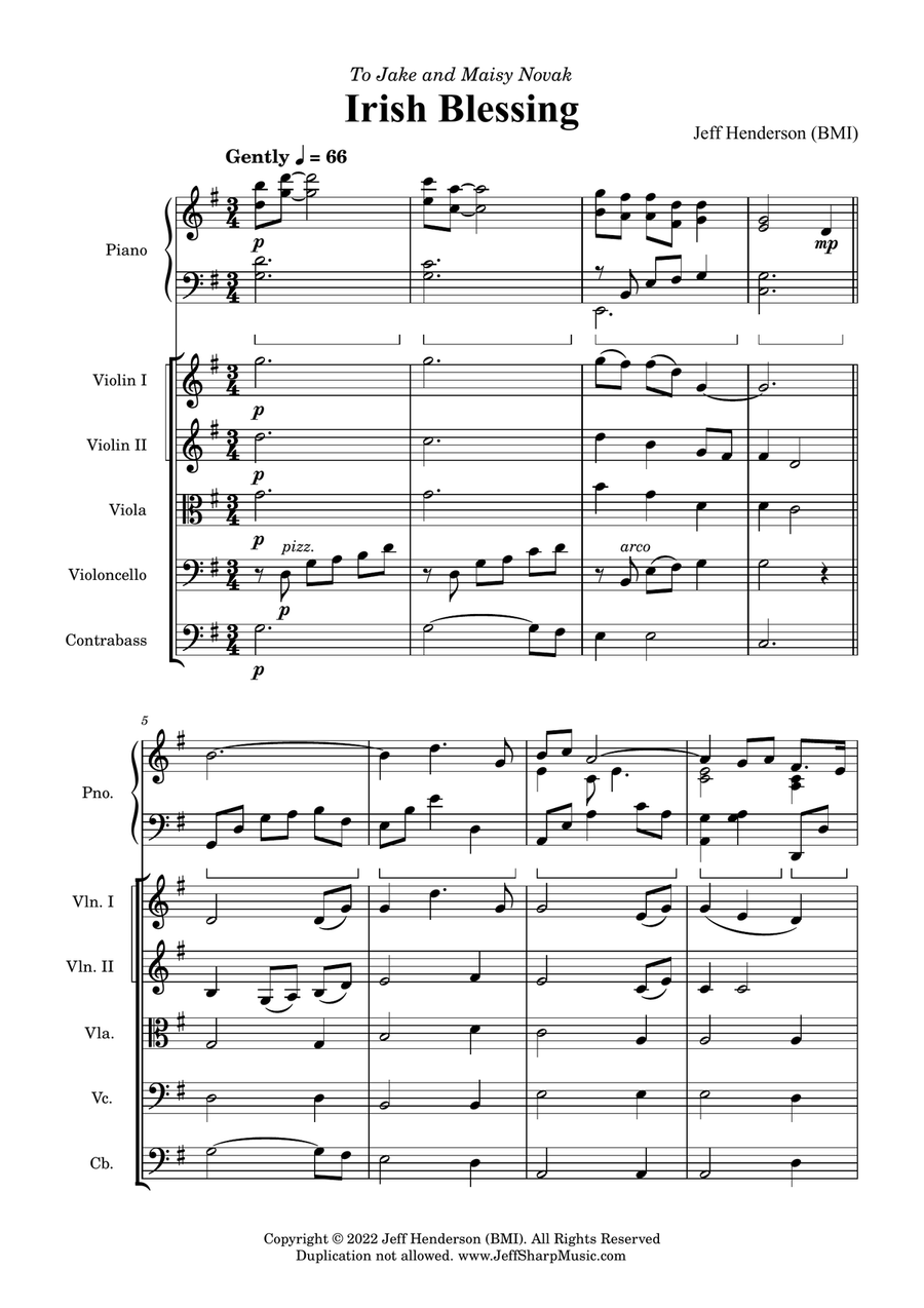 Irish Blessing Cello scores gallery preview page 3
