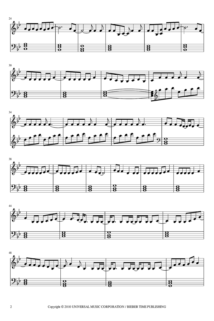 Somebody To Love (remix) Piano Solo scores gallery preview page 2