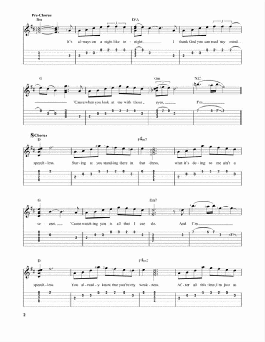 Speechless Acoustic Guitar scores gallery preview page 2
