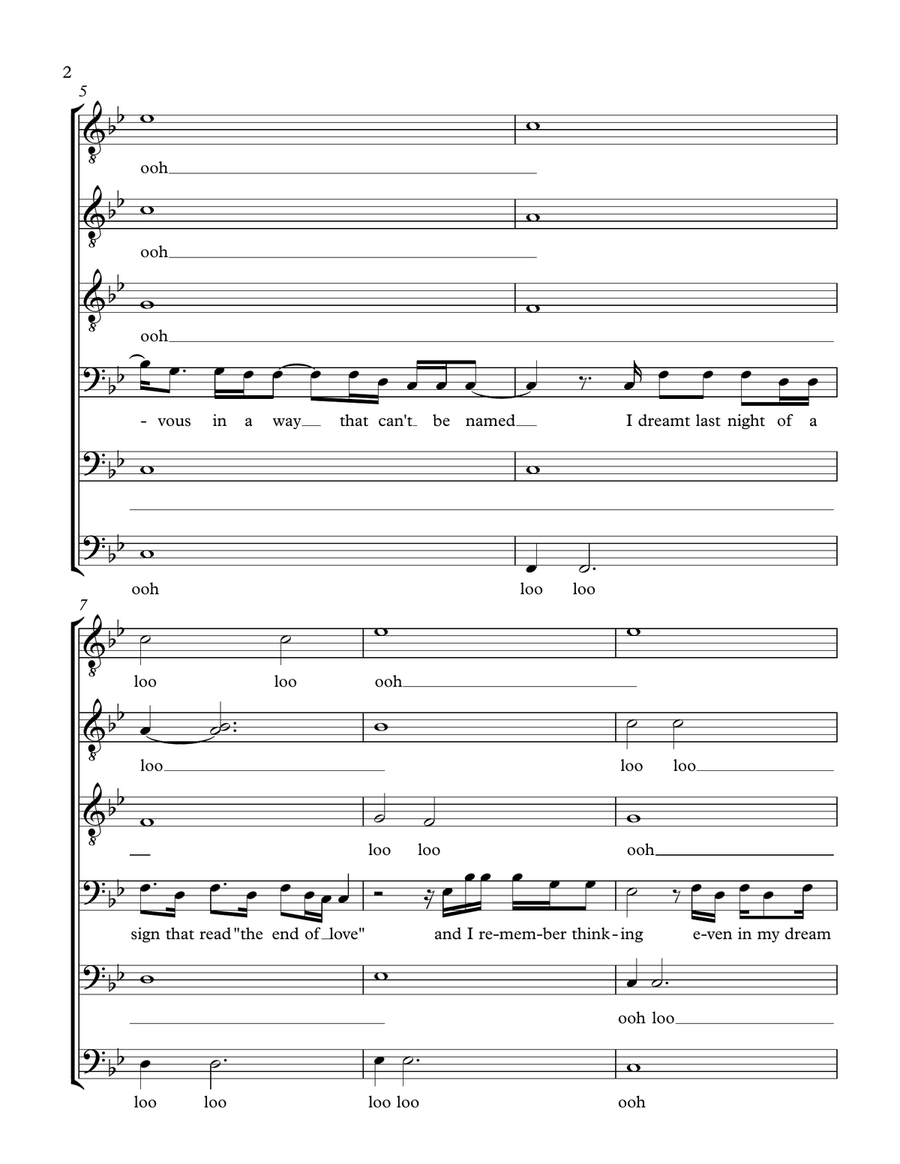 The End Of Love TTBB scores gallery preview page 2