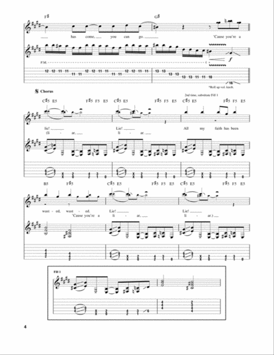 You're A Lie You're A Lie Electric Guitar scores gallery preview page 4