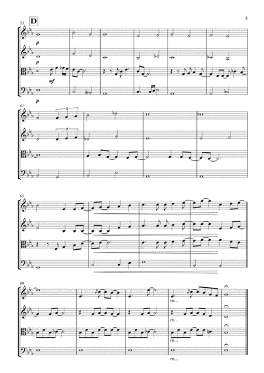 Just The Way You Are String Quartet scores gallery preview page 5