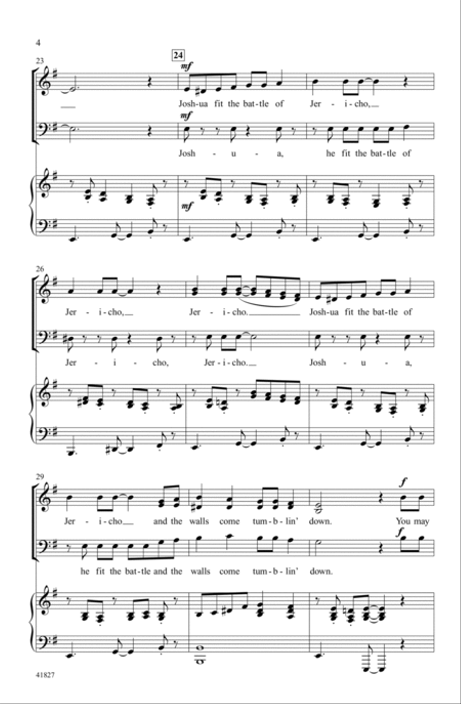 Battle of Jericho Choir scores gallery preview page 3