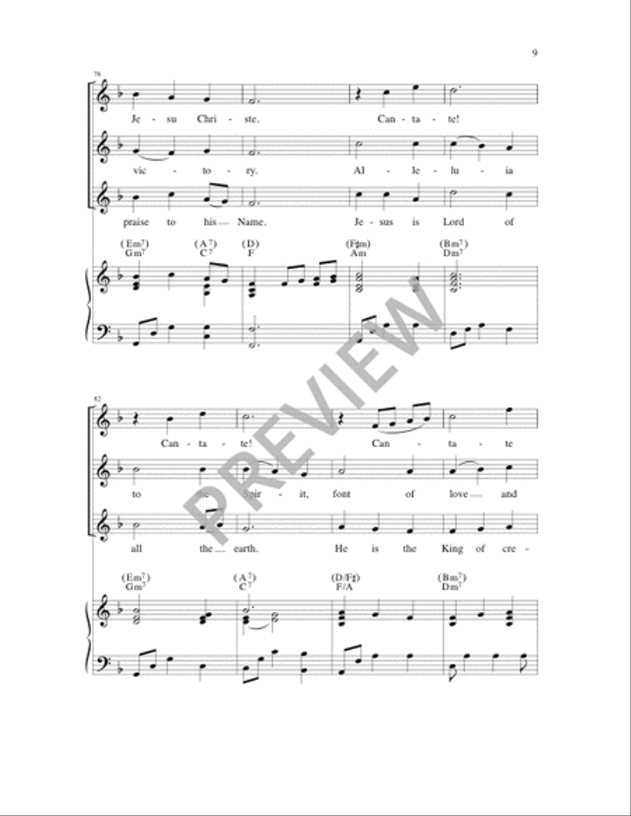 Alleluia, All the Ages 3-Part scores gallery preview page 9