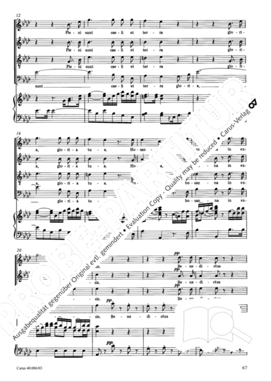 Requiem in C minor 4-Part scores gallery preview page 68