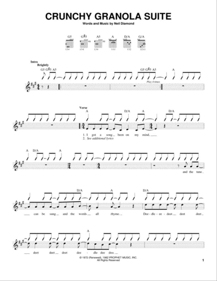 Crunchy Granola Suite Acoustic Guitar scores gallery preview page 1