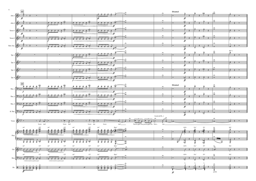 And I Am Telling You I'm Not Going Jazz Ensemble scores gallery preview page 6