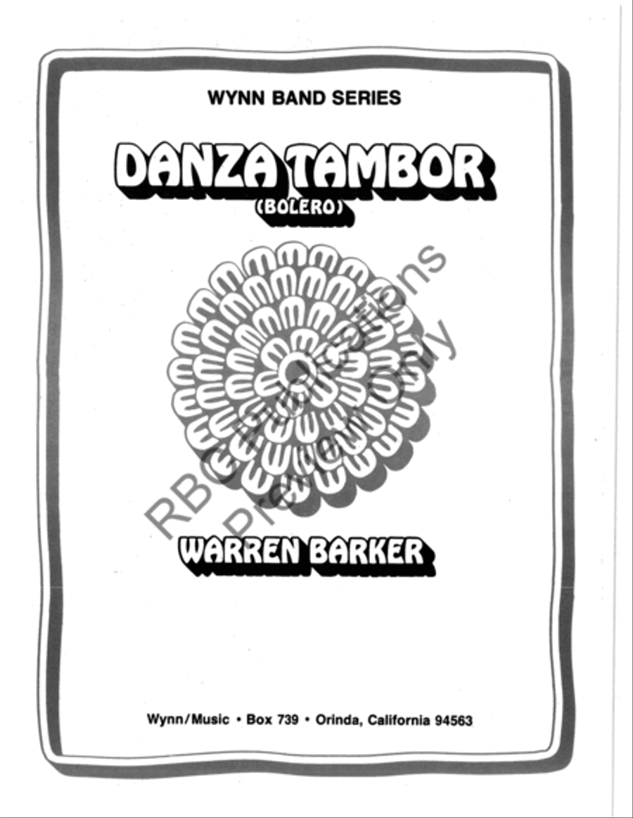 Danza Tambor Bolero Concert Band scores gallery preview page 2