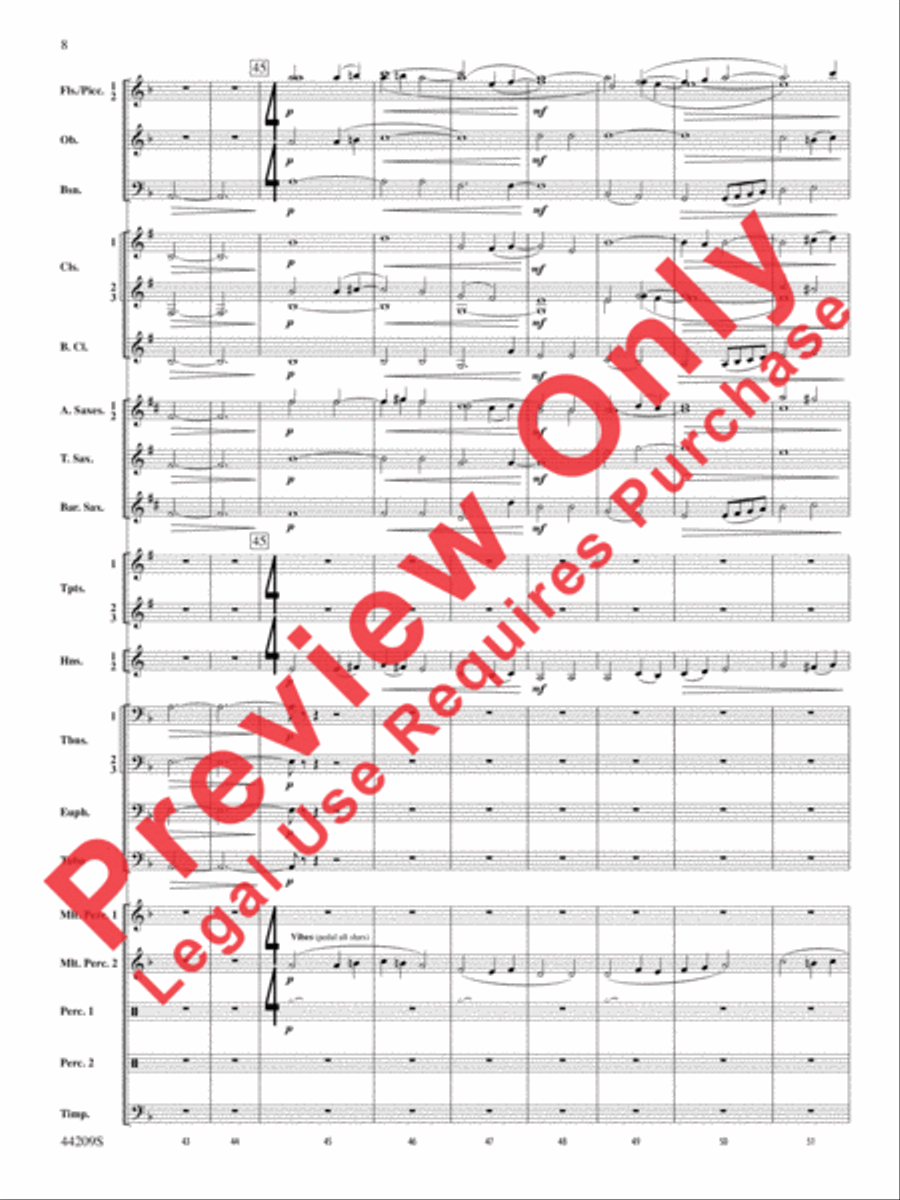 Gaudete Concert Band scores gallery preview page 9