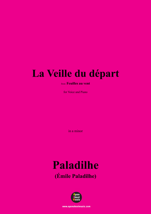 Paladilhe-La Veille du départ,in a minor