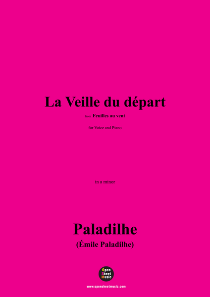 Paladilhe-La Veille du départ,in a minor
