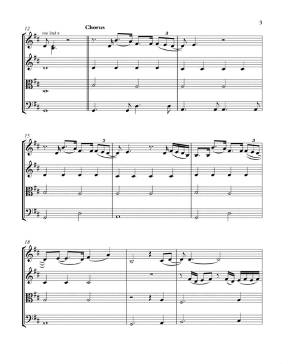 Oceans (where Feet May Fail) String Quartet scores gallery preview page 5