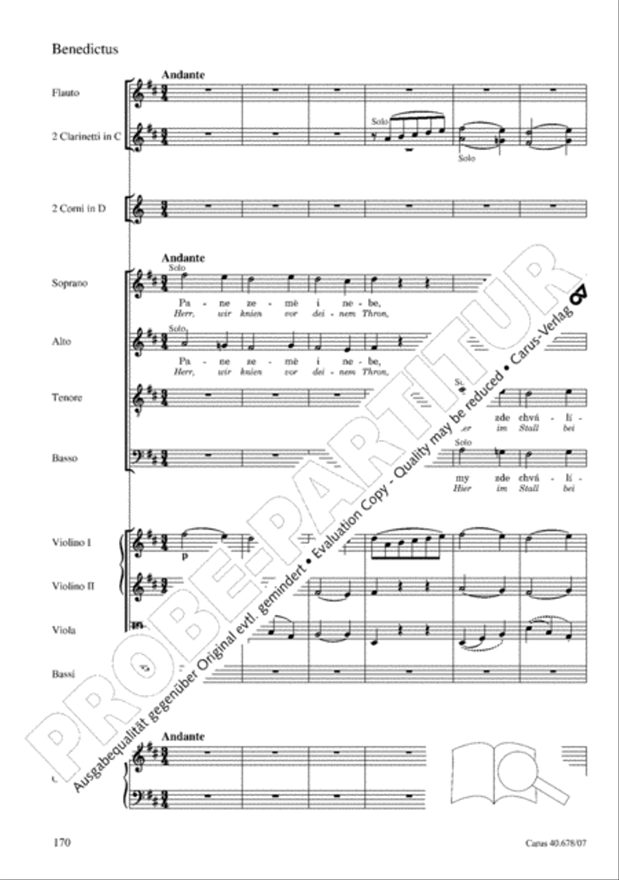 Missa pastoralis bohemica 4-Part scores gallery preview page 183