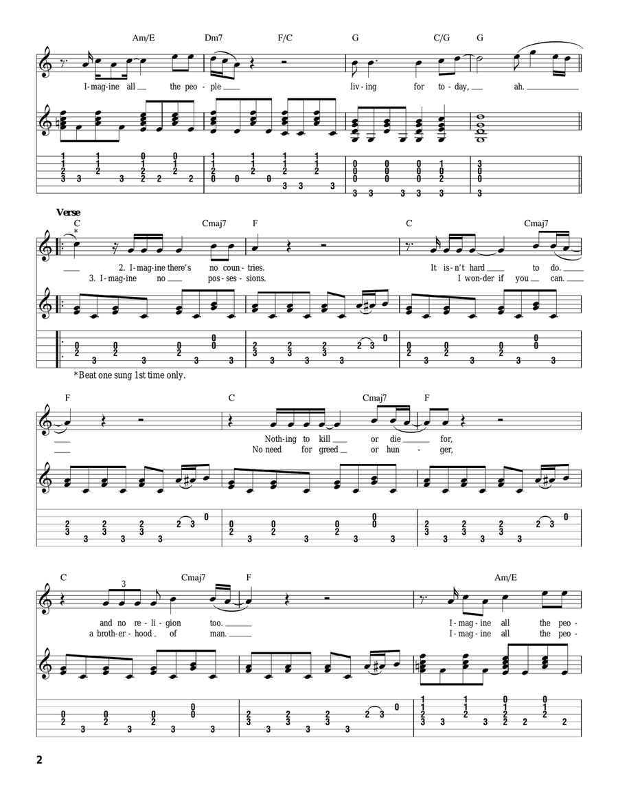 Imagine Imagine Acoustic Guitar scores gallery preview page 2