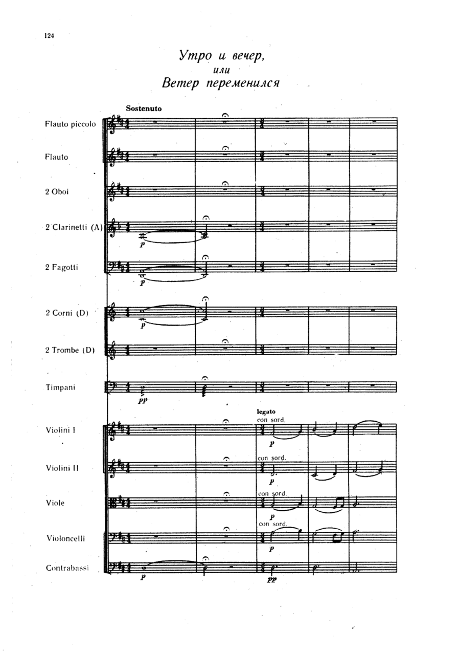 Overture to the vaudeville 'Morning and Evening' Full Orchestra scores gallery preview page 1
