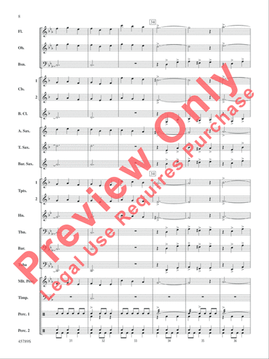 Images of Spain Concert Band scores gallery preview page 8