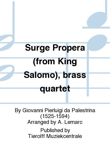 Surge Propera - from 'King Solomon', Brass Quintet