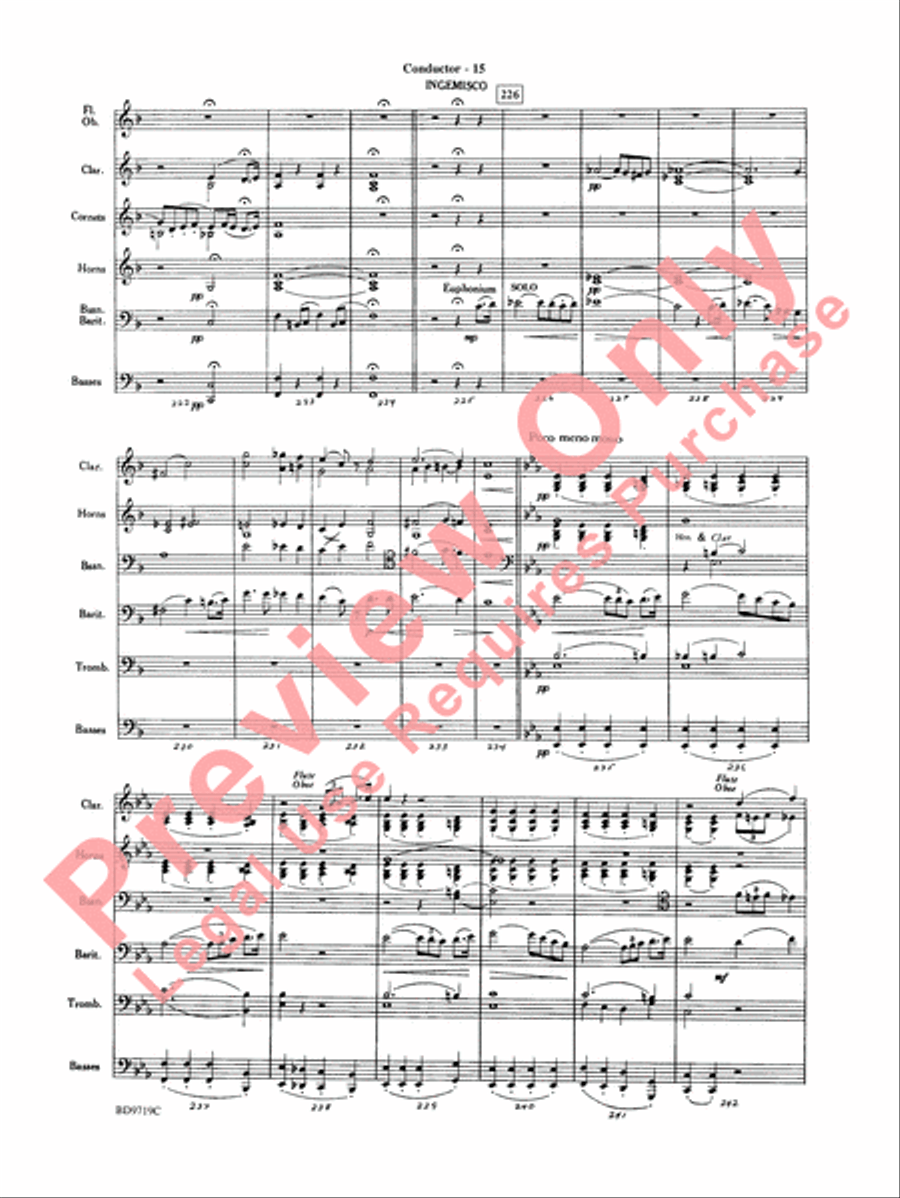 Manzoni Requiem (Excerpts) Concert Band scores gallery preview page 17