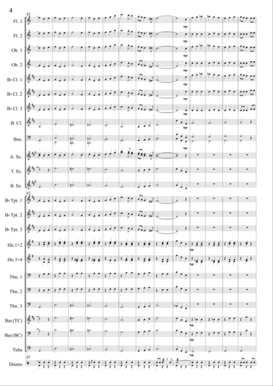 Poisoning Pigeons in the Park Concert Band scores gallery preview page 5