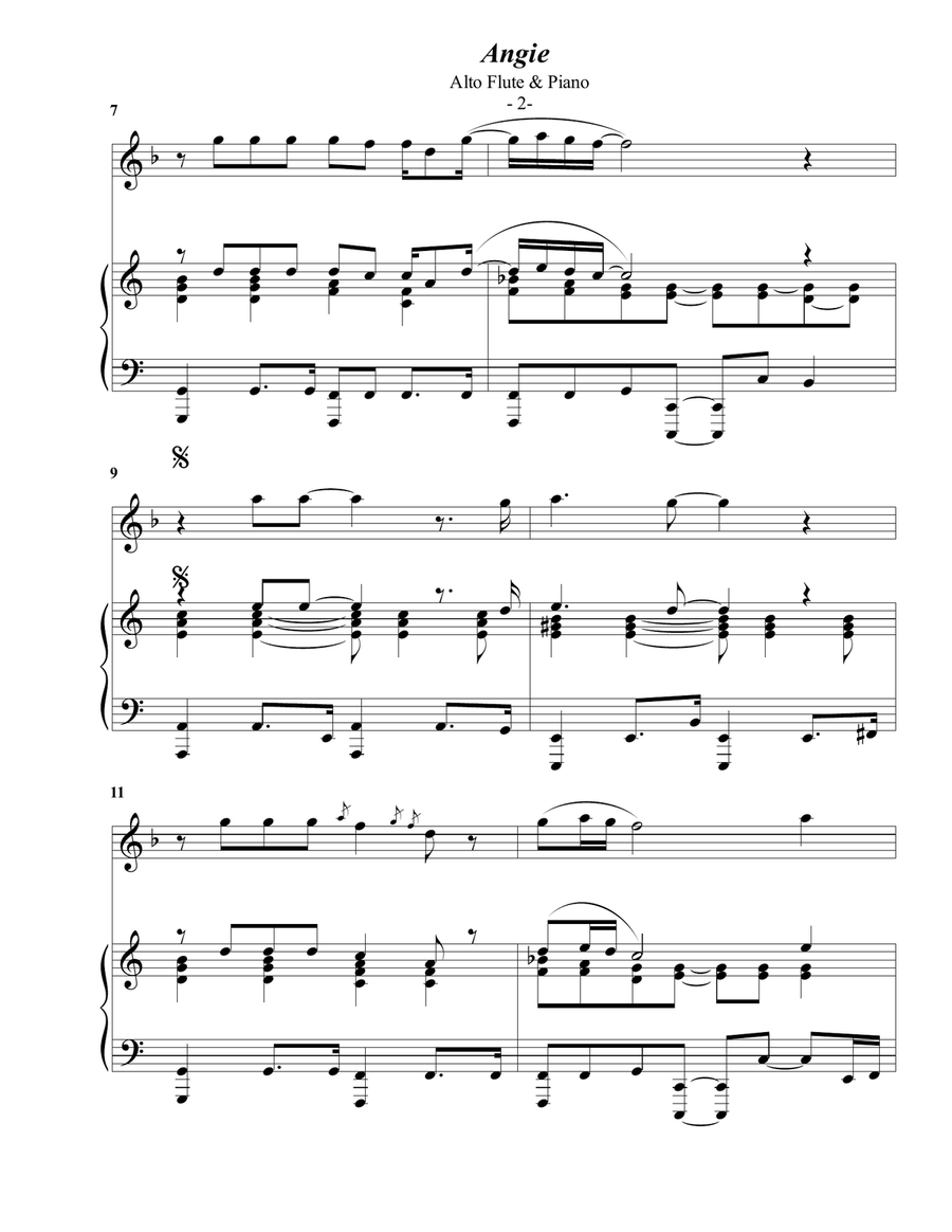 Angie Flute Solo scores gallery preview page 2