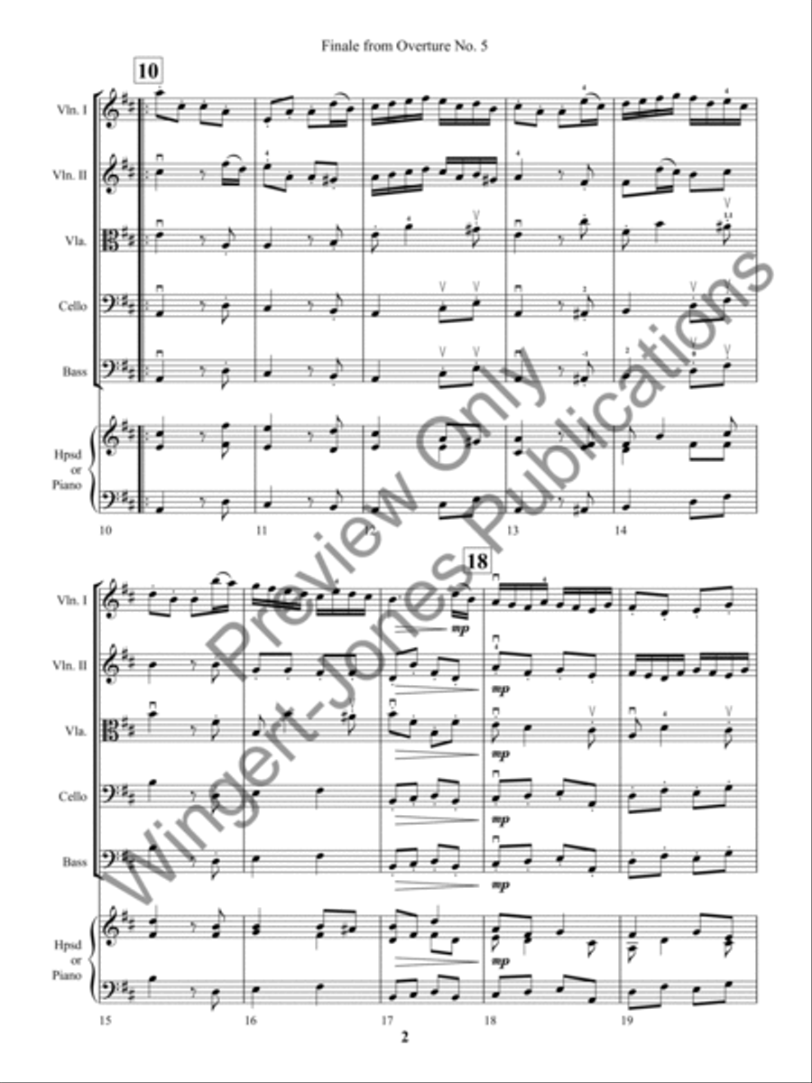 Finale from Overture No.5 String Orchestra scores gallery preview page 5