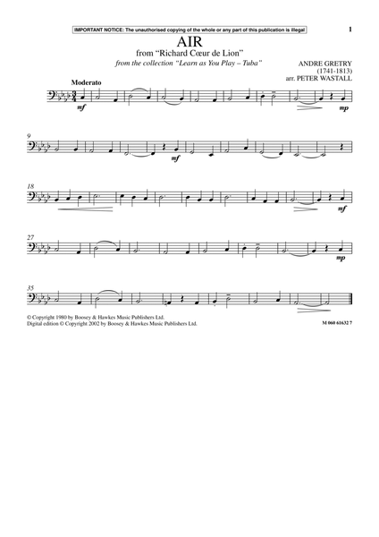 Air From Richard Coeur De Lion (from Learn As You Play Tuba)