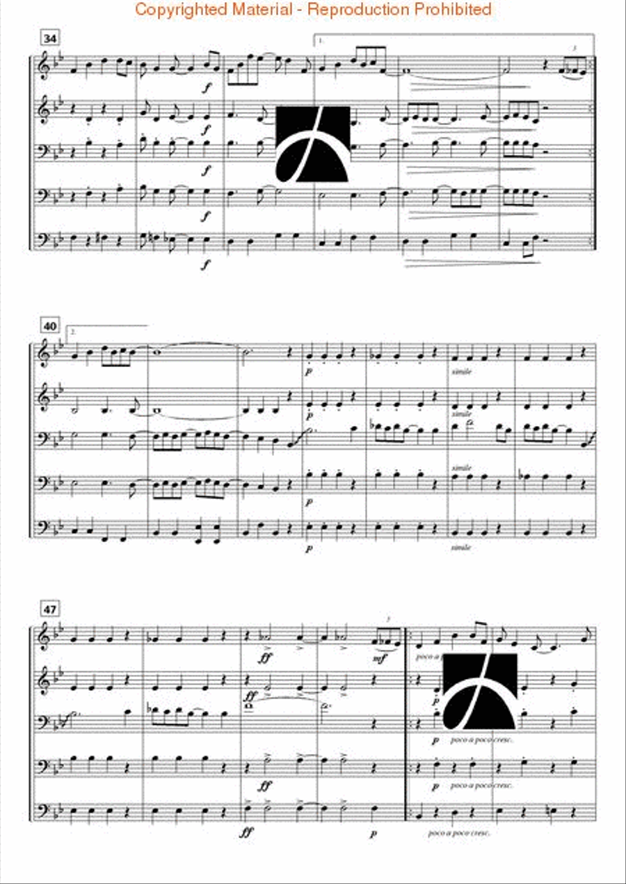 Swingin' Five Concert Band scores gallery preview page 4