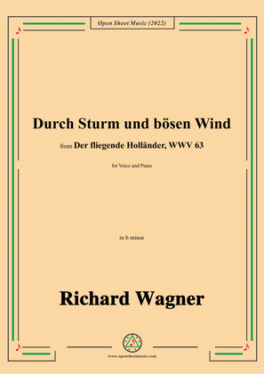 Book cover for R. Wagner-Durch Sturm und bösen Wind,in b minor,from Der fliegende Hollander,WWV 63