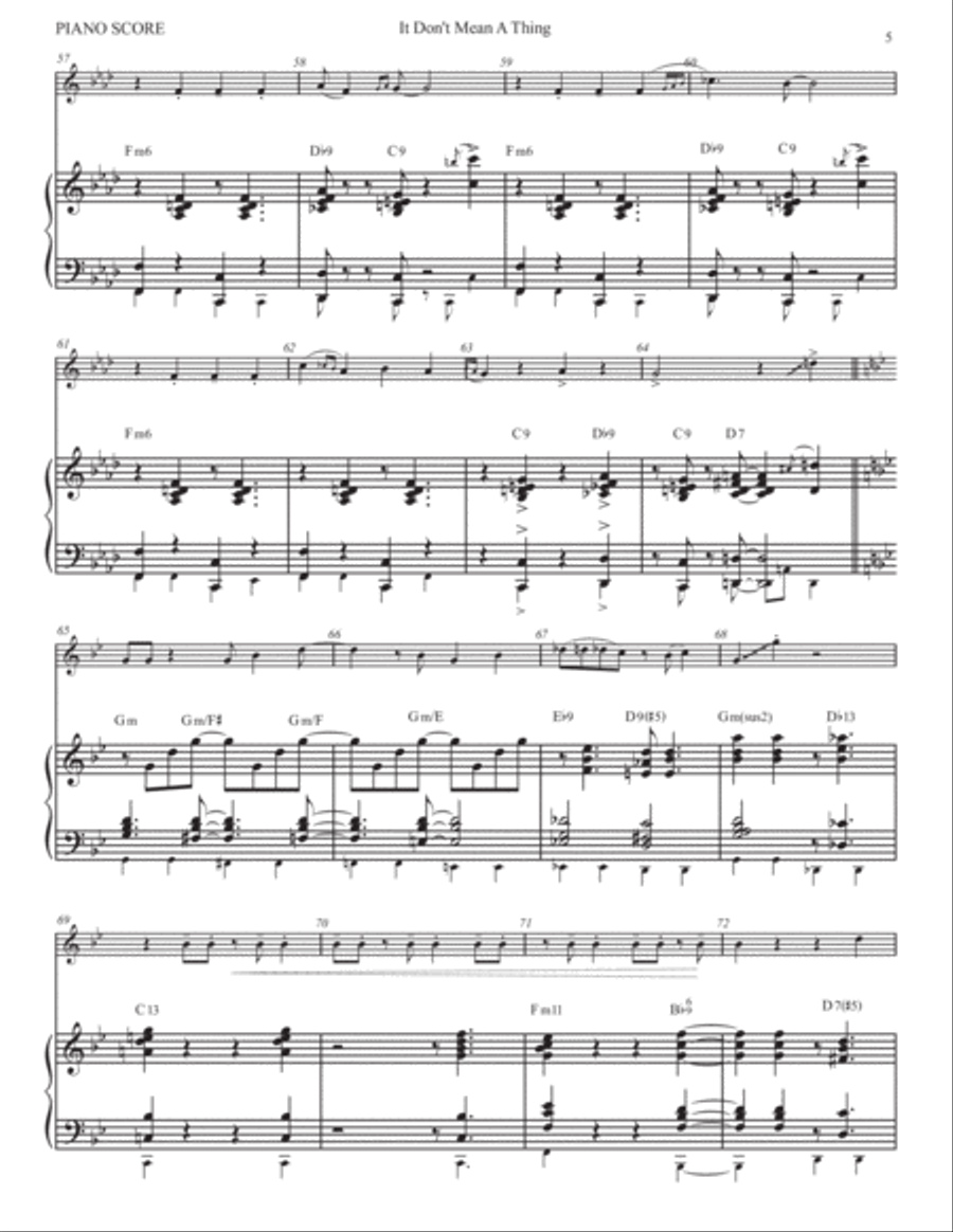 It Don't Mean A Thing (If It Ain't Got That Swing) Small Ensemble scores gallery preview page 6
