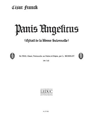 Book cover for Franck Panis Angelicus No.14 Voice Violin Cello Organ Book