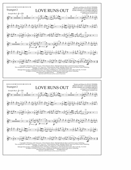 Love Runs Out - Trumpet 2