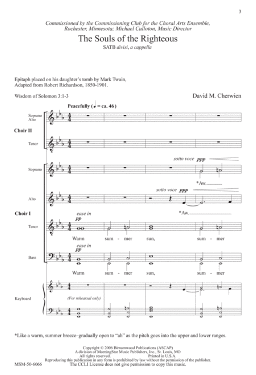 The Souls of the Righteous 4-Part scores gallery preview page 3