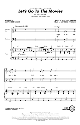 Let's Go To The Movies (from Annie) (arr. Alan Billingsley)