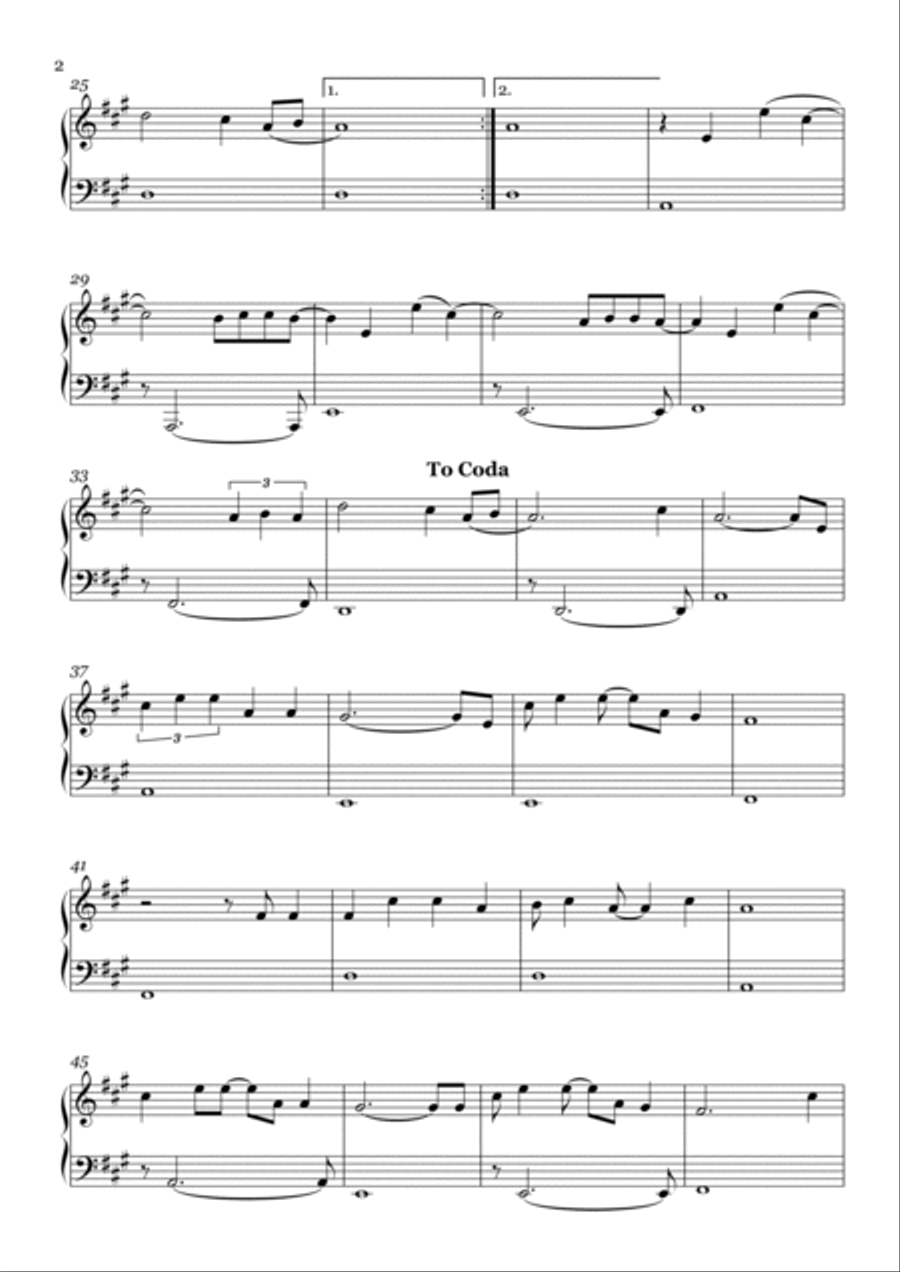 Mistletoe Easy Piano scores gallery preview page 2