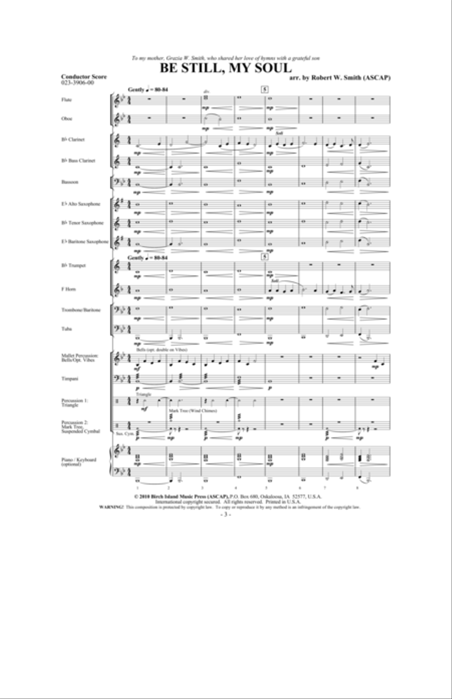 Be Still, My Soul Concert Band scores gallery preview page 2