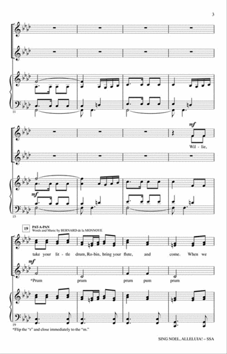 Sing Noel, Alleluia! SSA scores gallery preview page 3