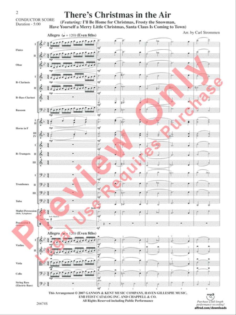 There's Christmas in the Air Full Orchestra scores gallery preview page 3