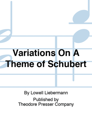 Book cover for Variations On A Theme of Schubert