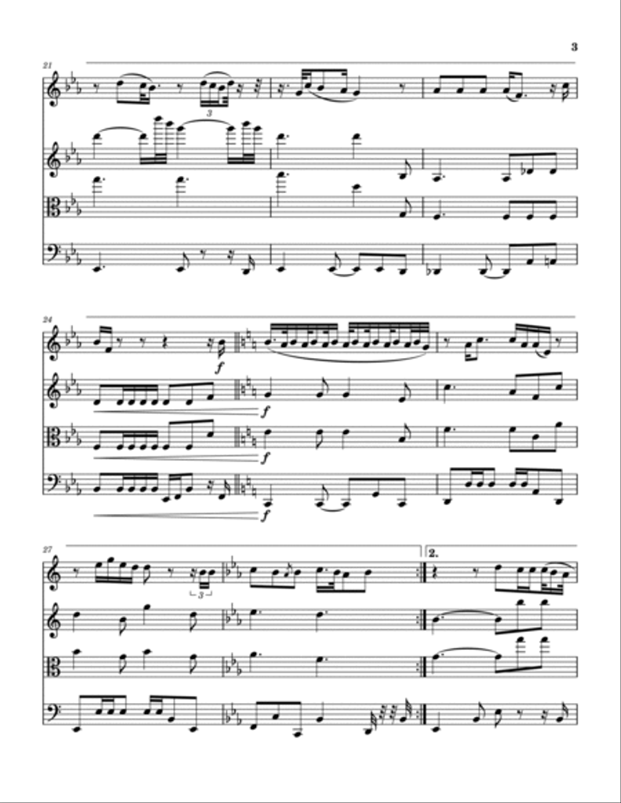 You're Still A Young Man String Quartet scores gallery preview page 4